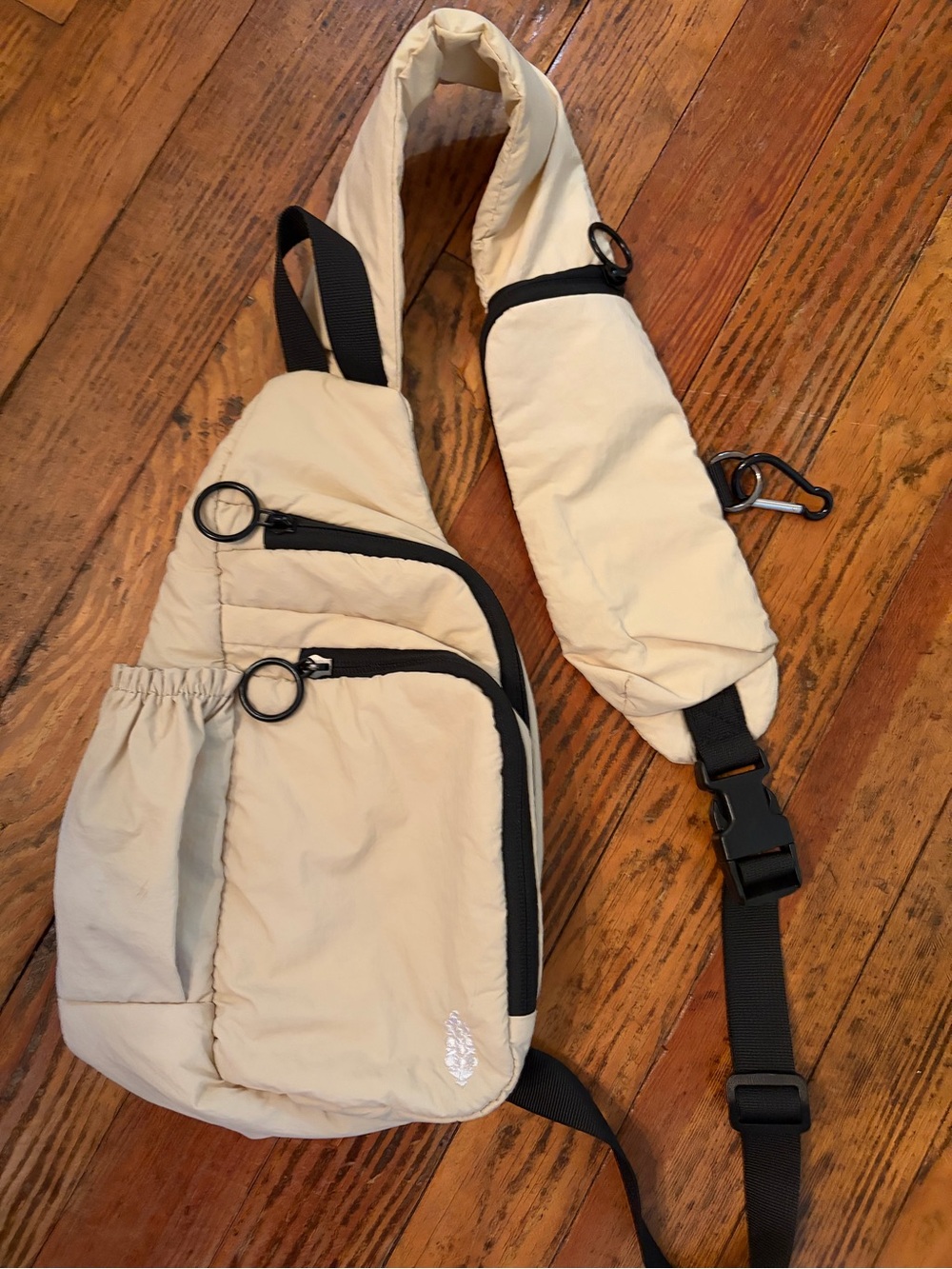 Free People FP Movement Cold Shoulder Sling Bag Ivory